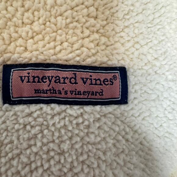 Vineyard Vines Women’s Sherpa Fleece Jacket Cream Zip-Up XL Cozy Fall Layer - Picture 5 of 10